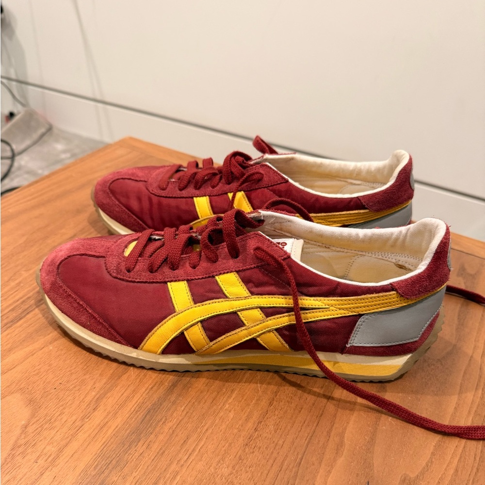 Onitsuka Tiger by Asics Red and Yellow Men's Shoes no box never worn no box